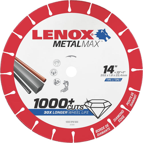 LENOX Tools Molette de coupe. Bord de diamant. 14 pouces (1972929)