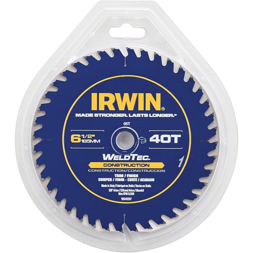 Irwin Tools 1934297 Lame de scie circulaire sans fil WeldTec 40 dents, 6-1/2"