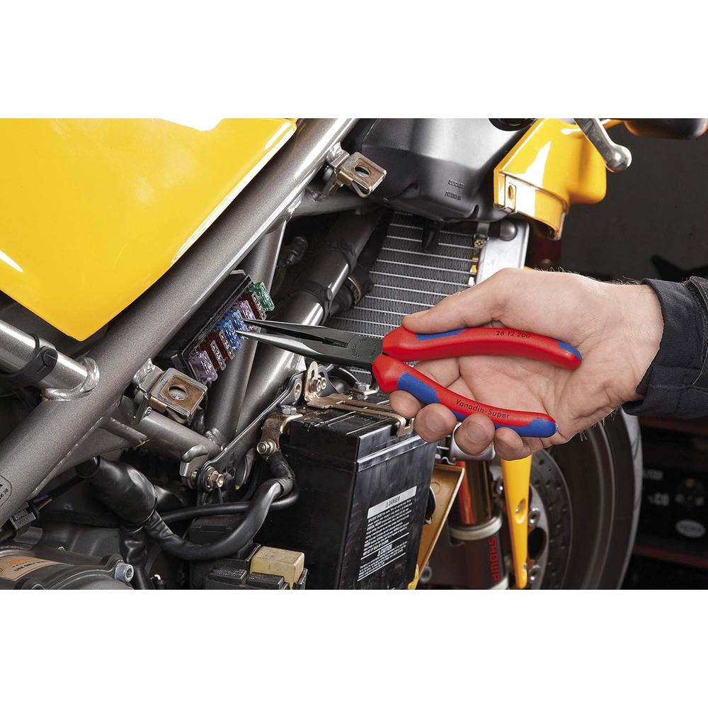 Knipex 26 12 200 Snipe Nose Side Cutting Pliers-Comfort Grip