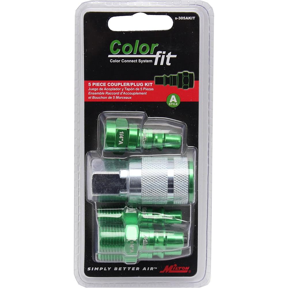 Milton Industries S-305AKIT Kit, 5pc A Style 1/4"