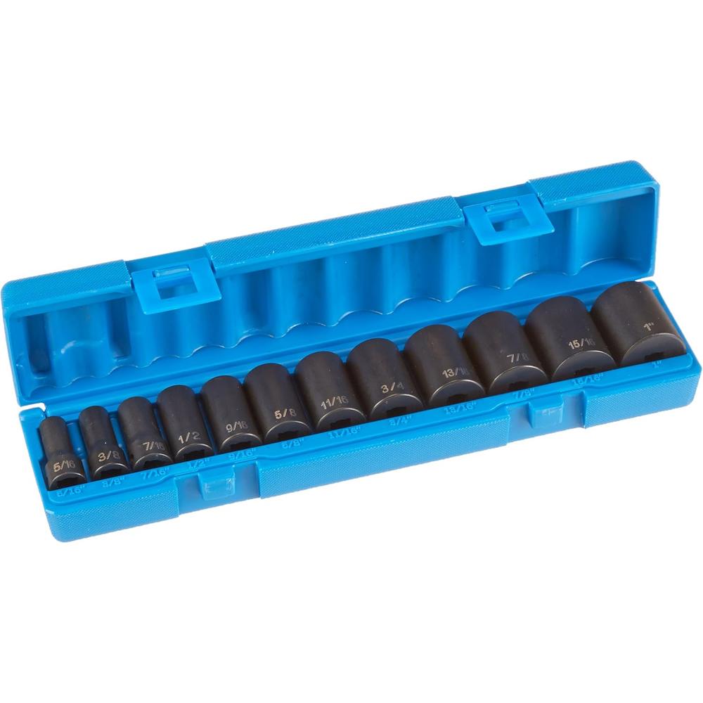 Grey Pneumatic 1202SD 3/8" Drive 12 Piece Semi-Deep Set - 12 Point