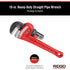 RIDGID 31010 Model 10 Heavy-Duty Straight Pipe Wrench, 10-inch Plumbing Wrench
