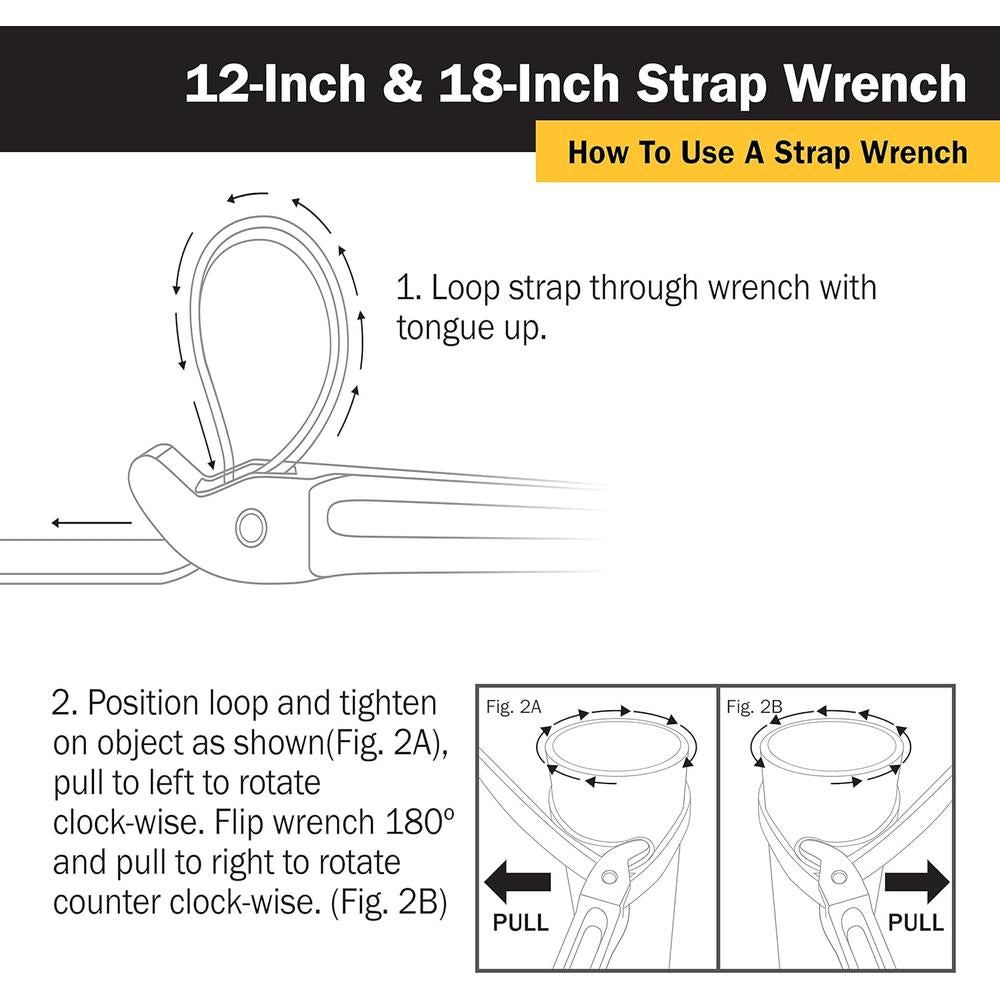 Titan Tools 21315 12 in. Handle Strap Wrench