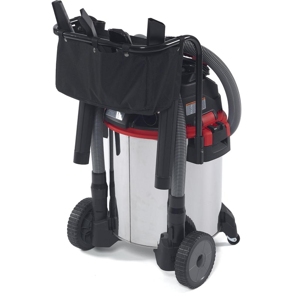 Ridgid 50353 Stainless Steel Wet/Dry Vacuum with Cart, 16 Gallon, Red