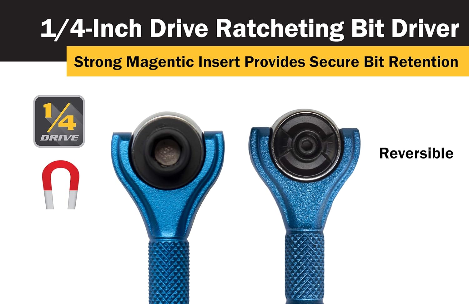 Titan Tools 11317 1/4" Drive Aluminum Swivel Head Micro Bit Driver