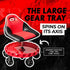 Traxion TRX-2-700R large spinning gear tray detail shot highlighting the axis-spinning storage tray
