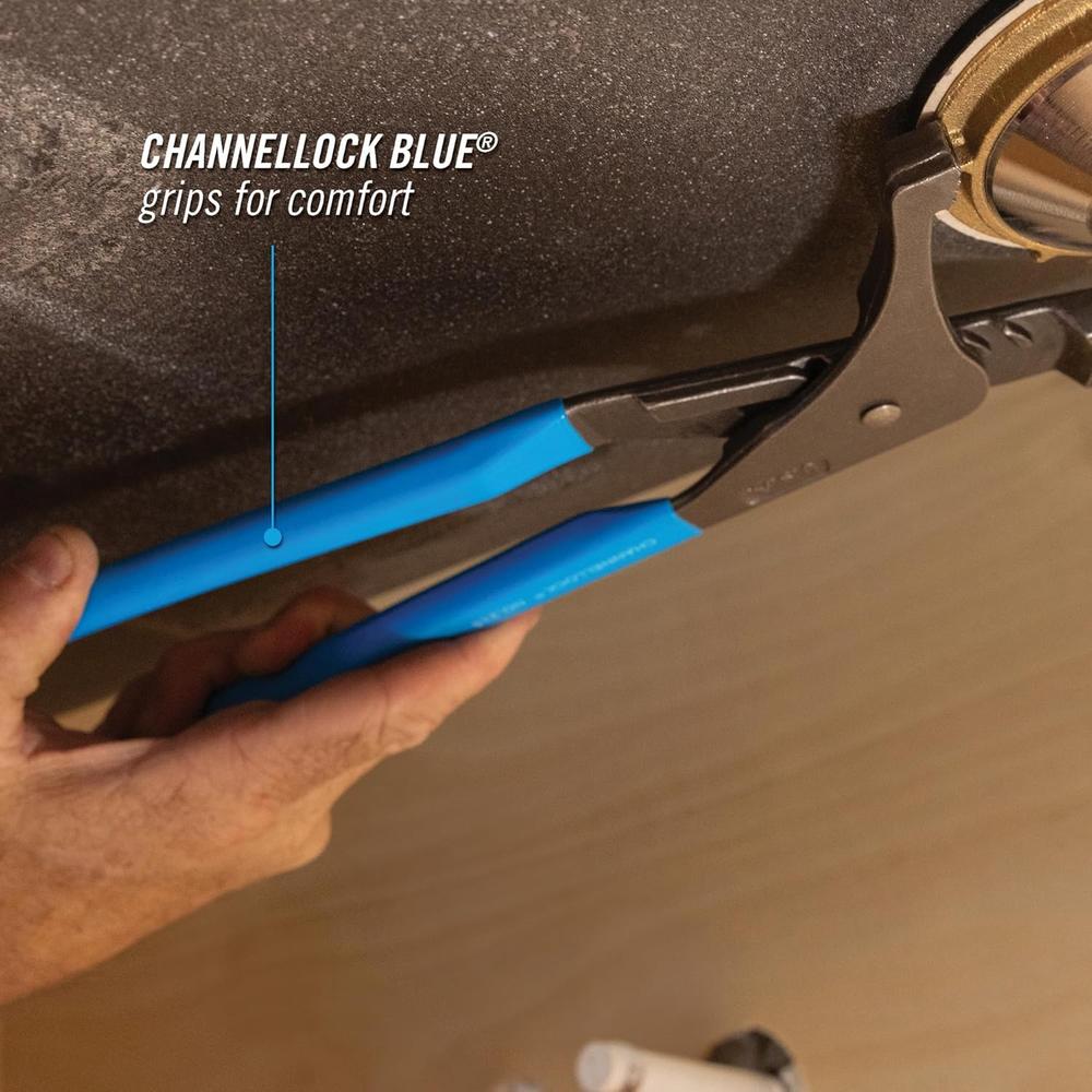 Channellock 215 15-Inch Oil Filter & PVC Pliers | Ideal for Engine Filters, Conduit, and Fittings | Forged from High Carbon Steel | Made in the USA
