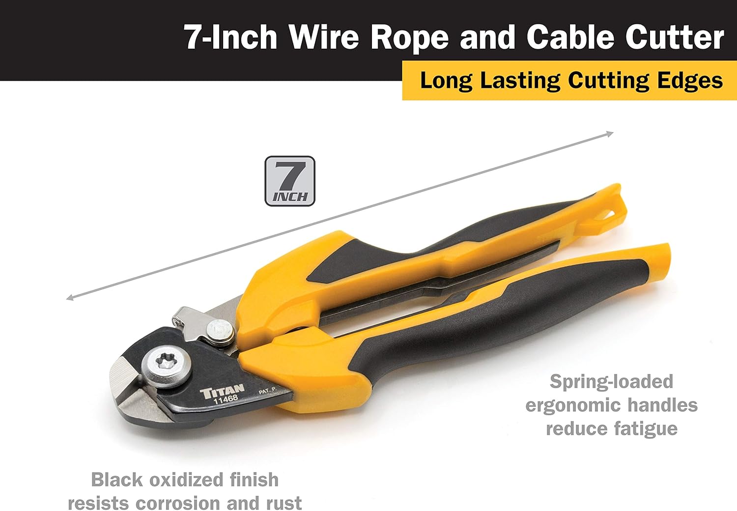 Titan Tools 11468 7 in. Wire Rope and Cable Cutter