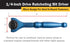 Titan Tools 11317 1/4" Drive Aluminum Swivel Head Micro Bit Driver