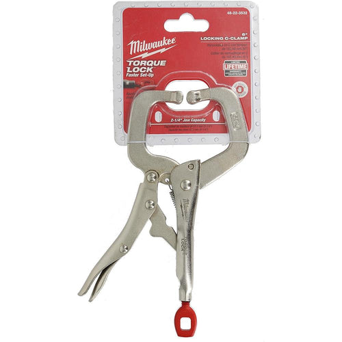 Milwaukee Tool 48-22-3532 Pince en C verrouillable TORQUE LOCK™ de 6 po avec mâchoires régulières