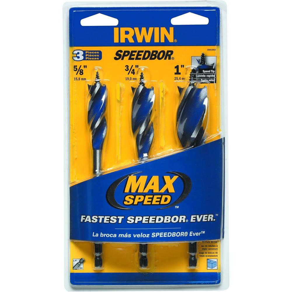 Irwin Tools 3041003 Jeu de 3 mèches Speedbor® MAX Speed