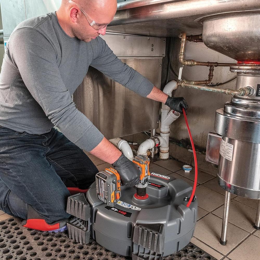 Ridgid 64263 Arbre flexible, machine de nettoyage de canalisations K9-102 pour tuyaux de 1-1/4 à 2" ; comprend : un câble et un kit de 50' 1/4"