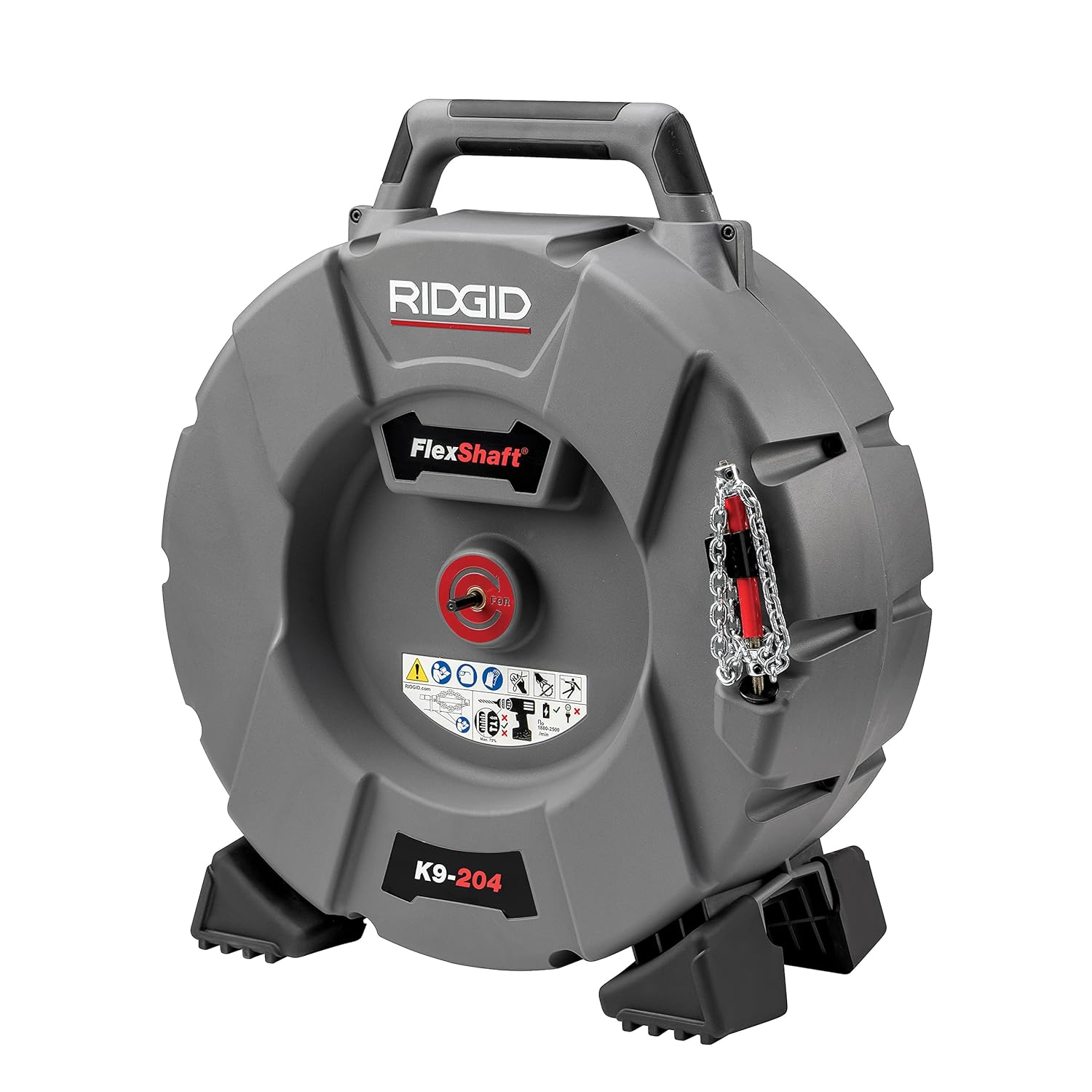 Ridgid 64273 Flex Shaft K9-204 Machine de nettoyage de canalisations pour tuyaux de 2 à 4" ; comprend : 70' de câble 5/16" et un kit