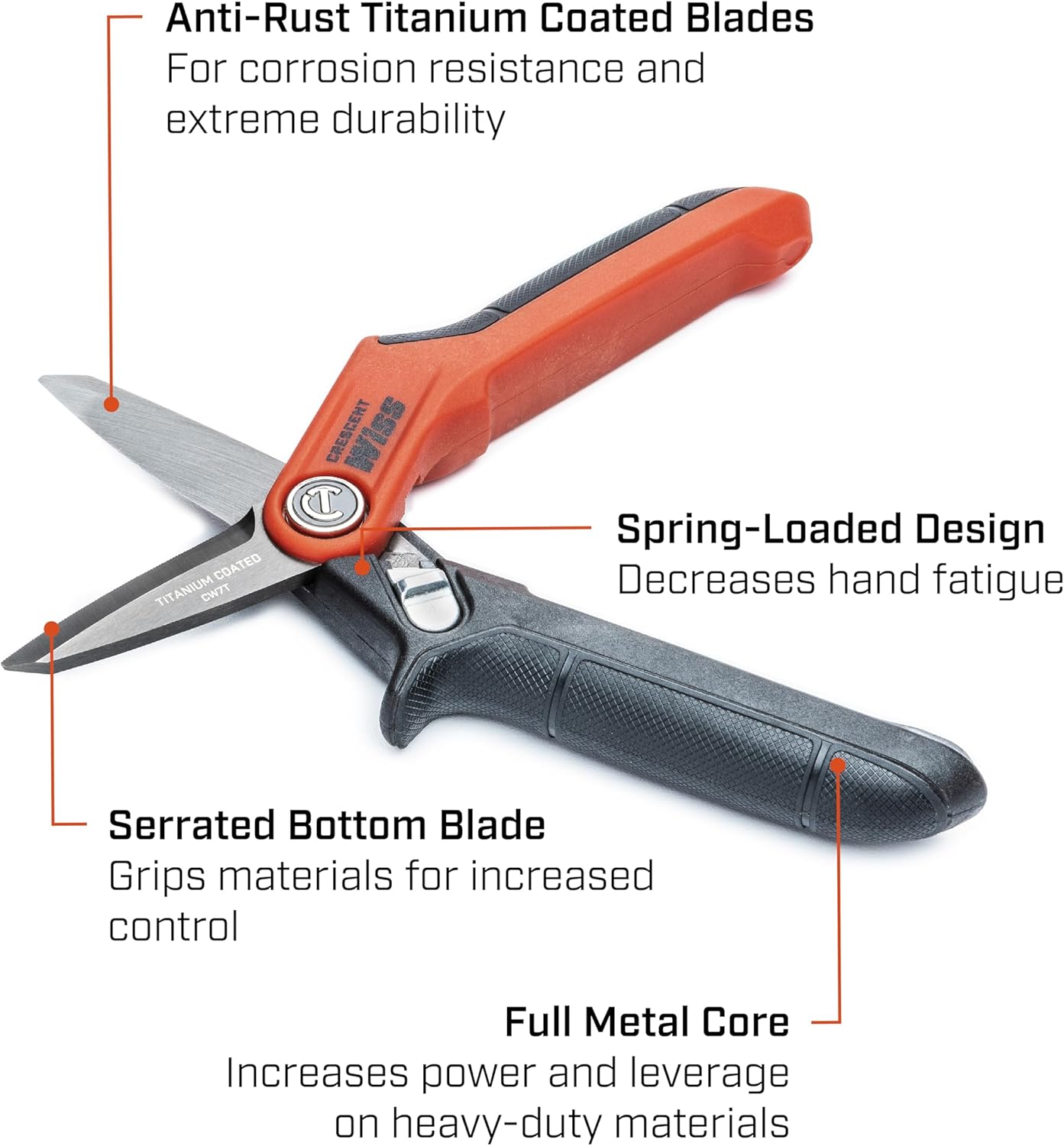 Cisaille à outils Wiss CW7T Pro Utility Titanium