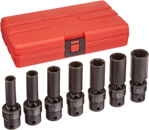 Sunex Tools 3656 3/8" Dr. SAE Universal Deep Impact Socket Set