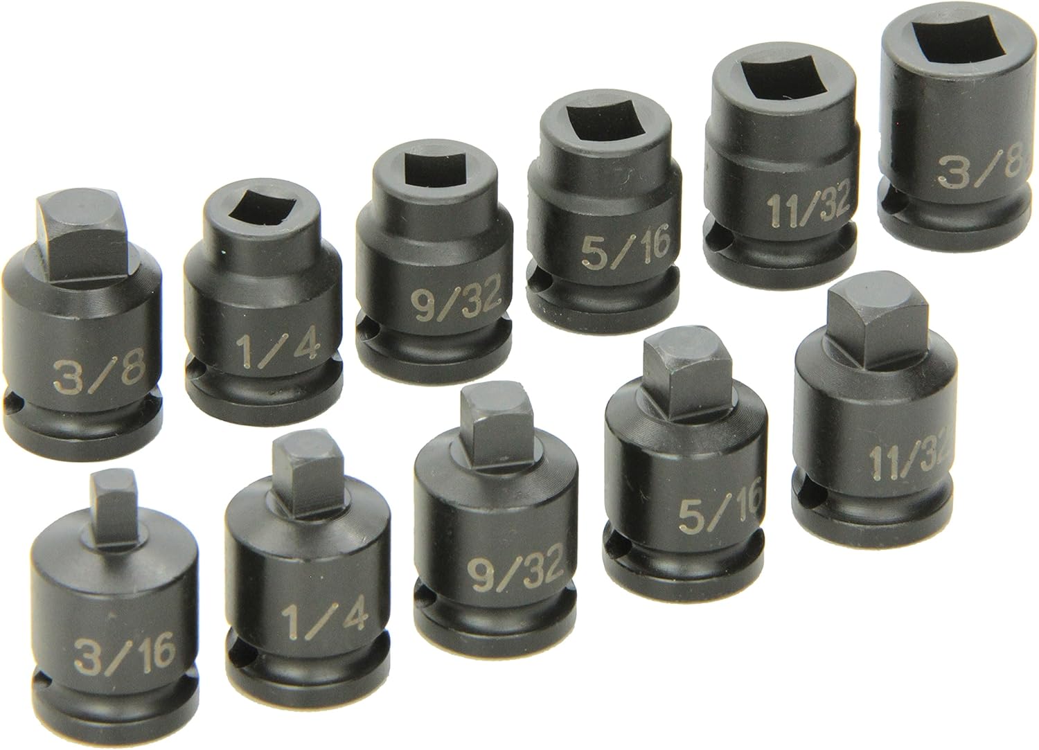Gris Pneumatique 1211P 3/8" Drive 11 Pc. Jeu de douilles de prise de tuyau
