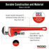 Ridgid 31020 Model 14 Heavy-Duty Straight Pipe Wrench, 14" Plumbing Wrench - Red, Small