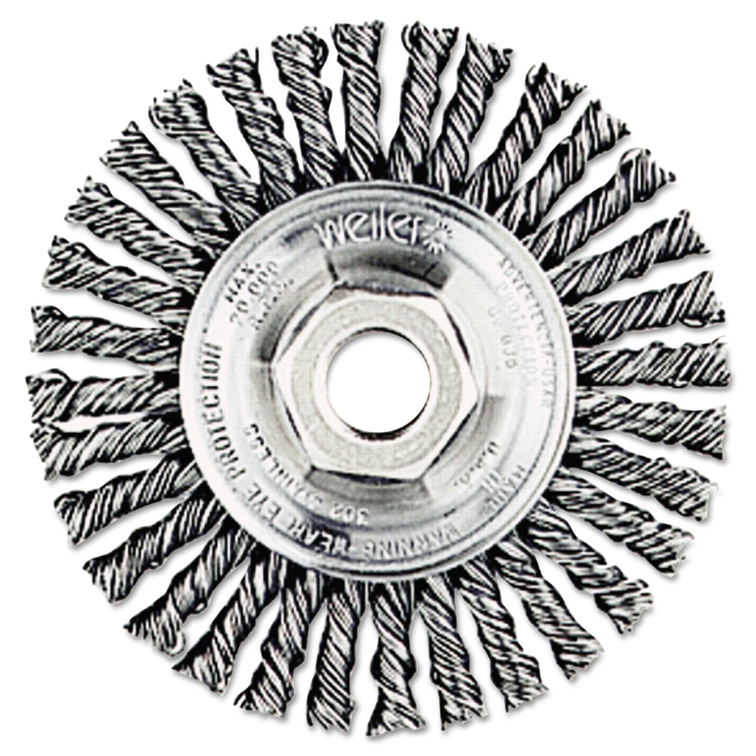 Weiler 13131 4in ROUGHNECK MAX BROSSE DE ROUE À FIL NOUÉ .020 FIL 3/16 FA