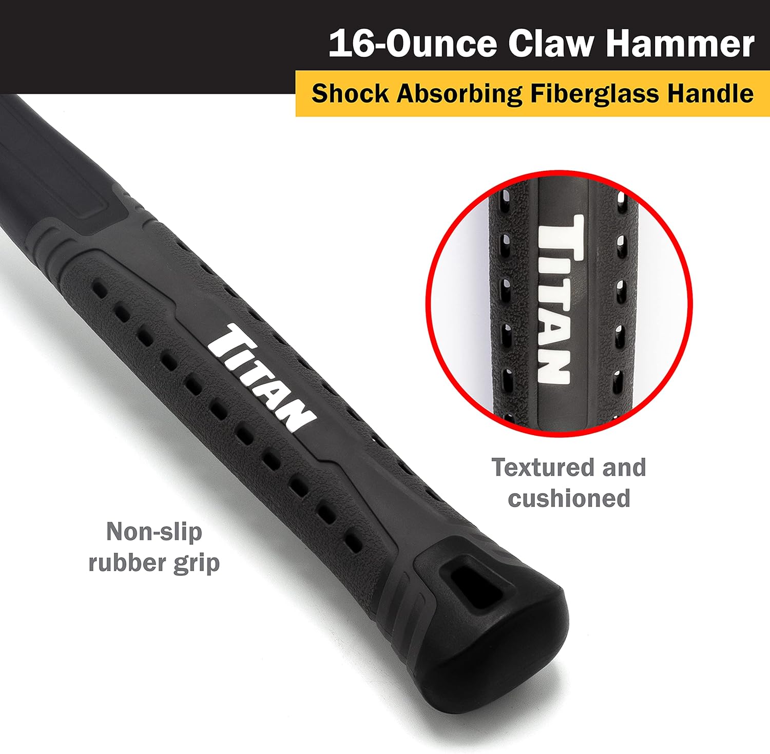 Titan Tools 63020 Shop Iron 16 oz. Claw Hammer