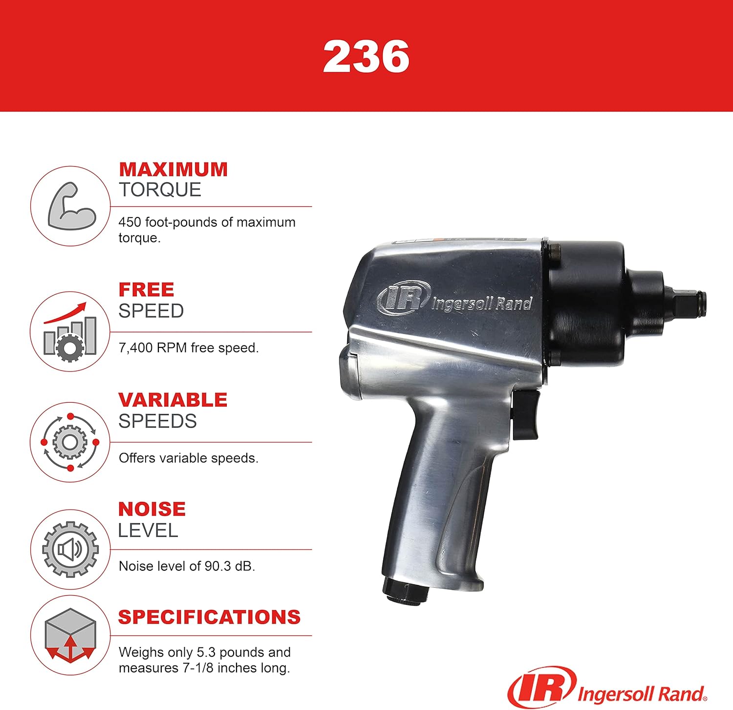 Ingersoll Rand 236 1/2-Inch Air Impact Wrench