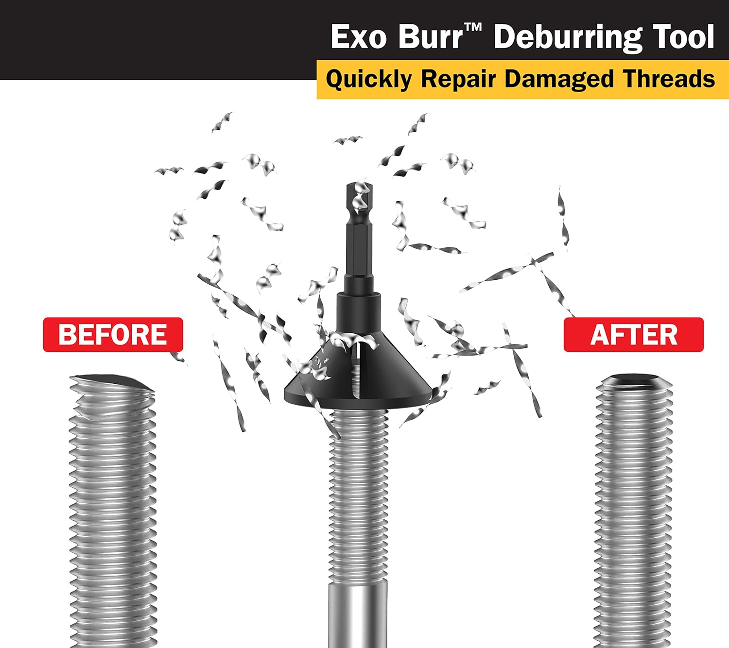 Titan Tools 51951 EXOBURR DEBURRING TOOL, 5/32" TO 7/16" (4MM-12 MM)