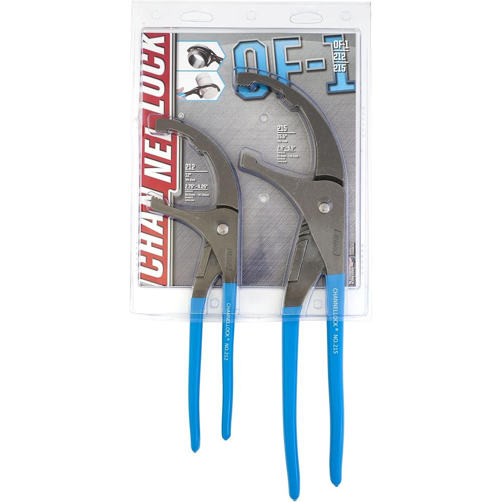 Channellock OF-1 2pc Oil Filter/ PVC Plier Set