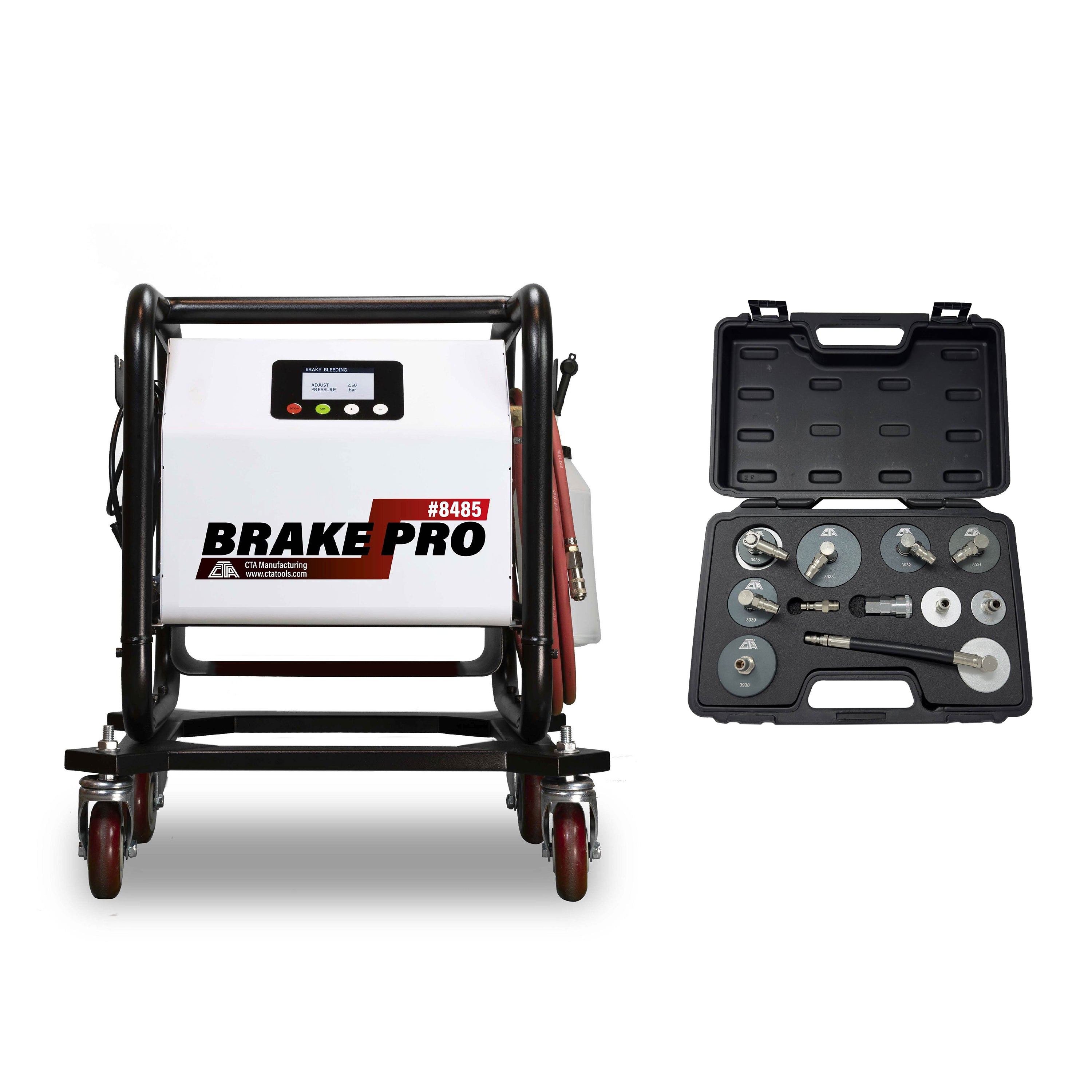 CTA Tools 8205 Brake-Pro Electric Pressure Brake Bleeder with 11-Pc Pro Series Adapter Set