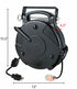 Alert Stamping 8645TFI ProReel Retractable Cord Reel with 13x4.5x15.5 inch dimensions labeled