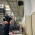 Alert Stamping ALT-8675MFT Retractable Cord Reel - industrial ceiling-mounted application in use