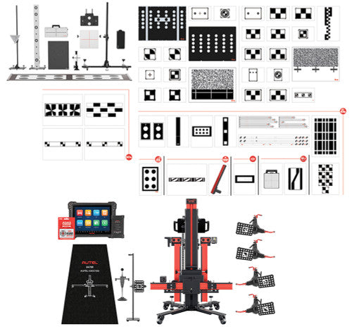 Autel IA700AST IA700 Alignment Pre-Check, ADAS Calibration Frame with All Systems Targets and MS909 Tablet - MPR Tools & Equipment