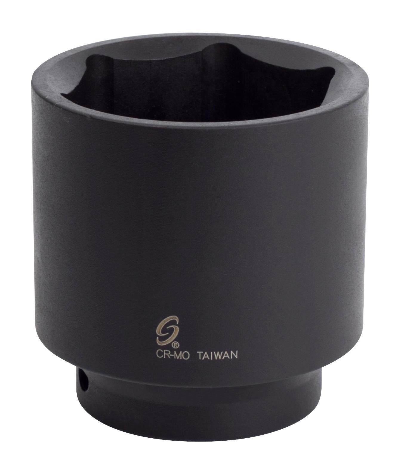 Sunex Tools 256 1/2" Drive 1-3/4" 6-Point CR-MO Standard Impact Socket, Black Phosphate Finish