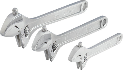 Sunex Tools SXAWS3C 3-pc Adjustable Wrench Set – 6", 8" & 10"