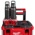 Milwaukee PACKOUT 24oz Insulated Bottles locked into PACKOUT modular storage system