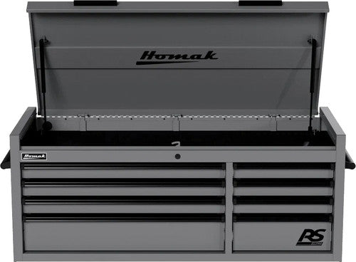 Homak GR02065800 RS Pro Series 54 8-Drawer Top Chest - Grey" - MPR Tools & Equipment