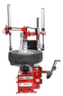 Coats Maxx 90 Leverless Rim Clamp Tire Changer 800MAXX90220 full product view with tire mounted