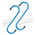 Mueller-Kueps 905 026 HD Uni-Hook-Kit - Two blue bendable S-hooks with black rubber tips for universal automotive applications