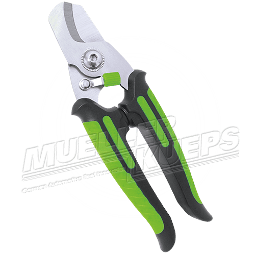 Mueller-Kueps 905 095 Multi-Purpose Cable Cutter with green and black ergonomic handles