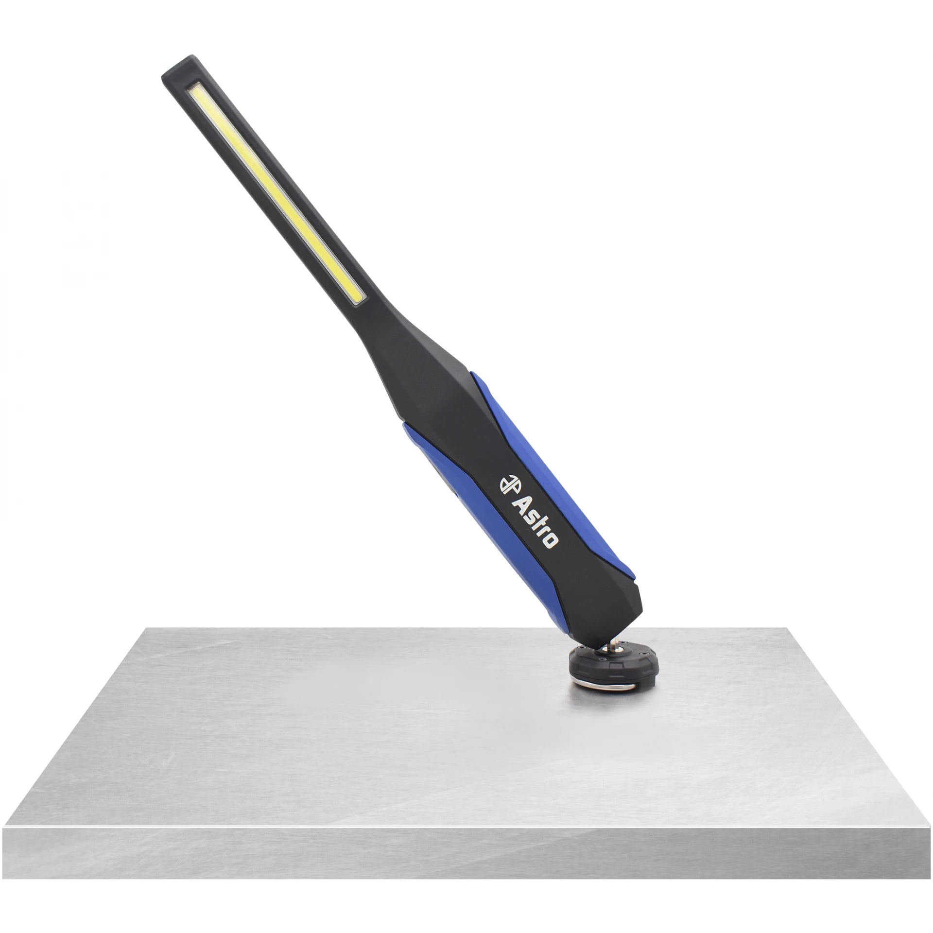 Astro Pneumatic AST-90SL LED Slim Light angled on 20lb magnetic swivel base