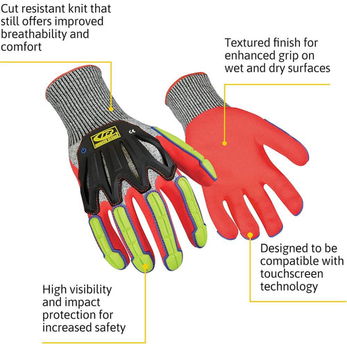 Ringers Gloves 065T-13 Gants de protection contre les chocs en nitrile - 3X-Large