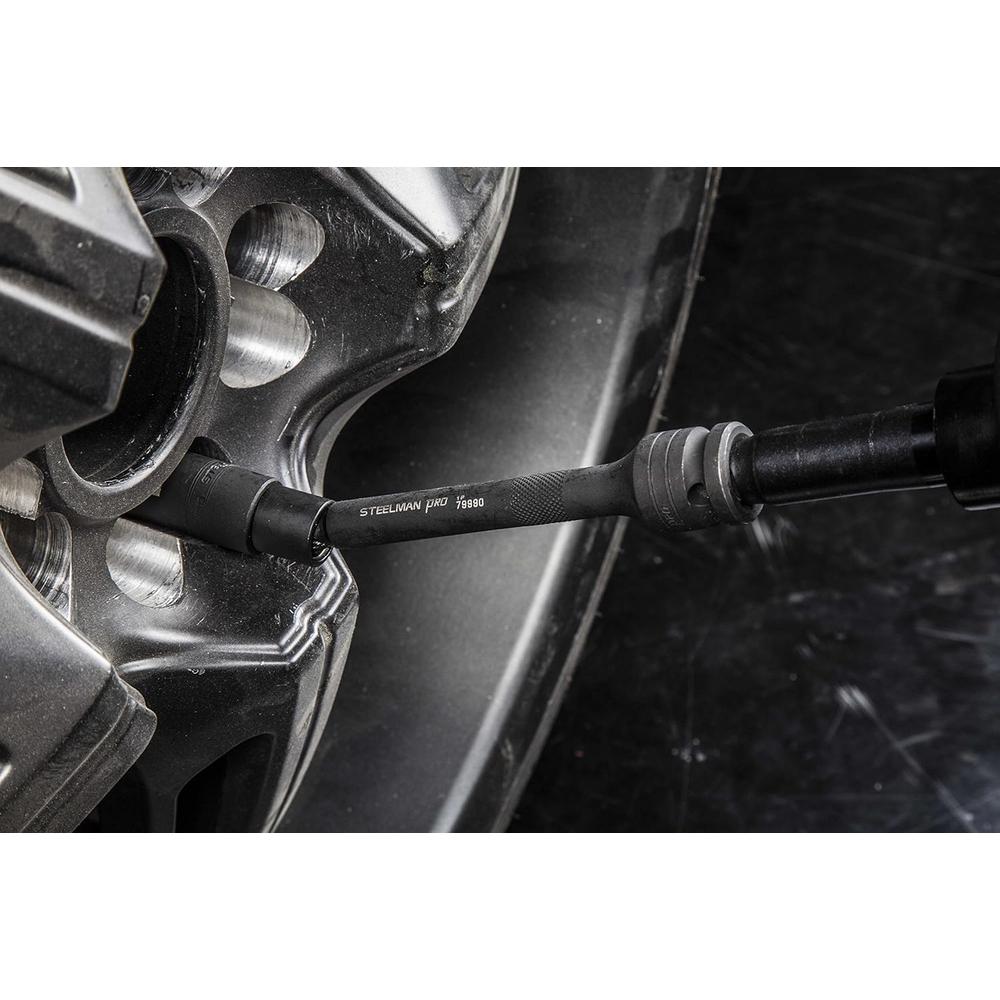Steelman Pro 79990 Entraînement 1/2", Rallonge d'impact pivotante sans broche 3/8", 6"