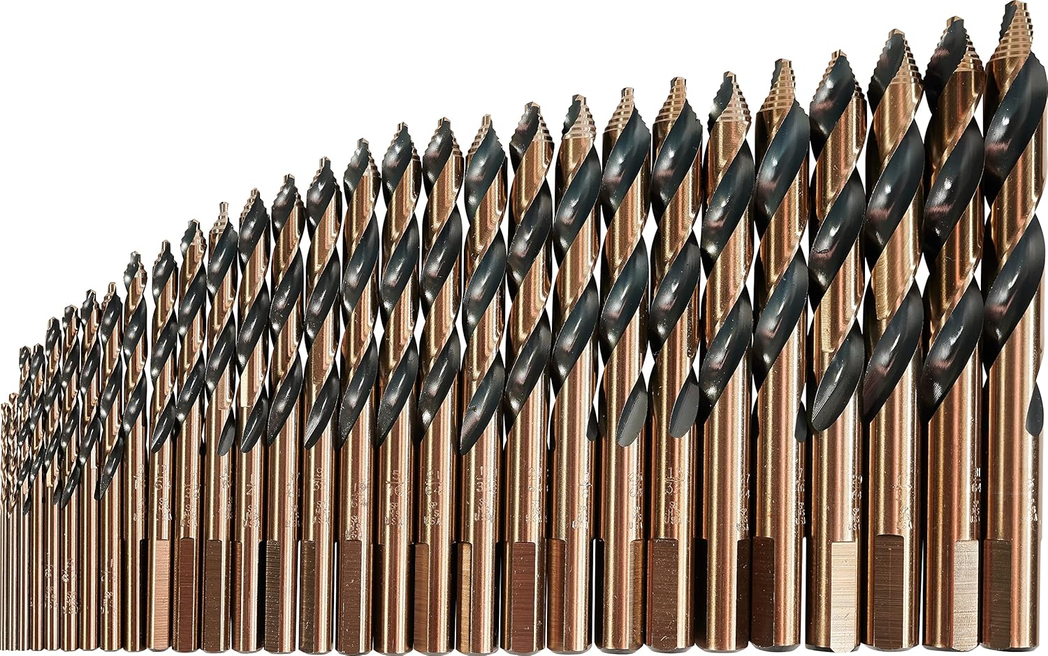 KnKut 29KK10 29-PC HSS MECHANICS LENGTH SPLIT TIP STEP POINT DRILL BIT SET, SIZES 1/16" – 1/2" BY 1/64THS