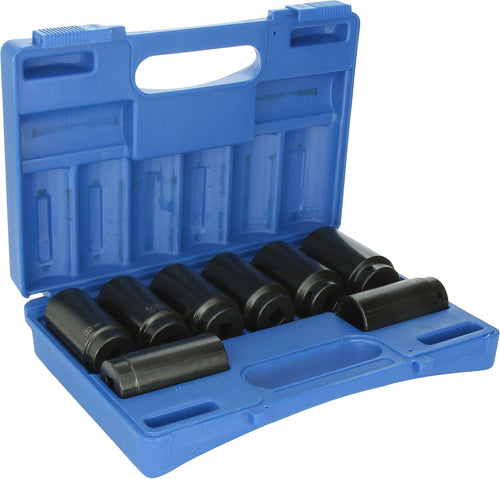 Grey Pneumatic (1708SN 1/2" Drive 8-Piece 12-Point Spindle/Axle Nut Socket Set