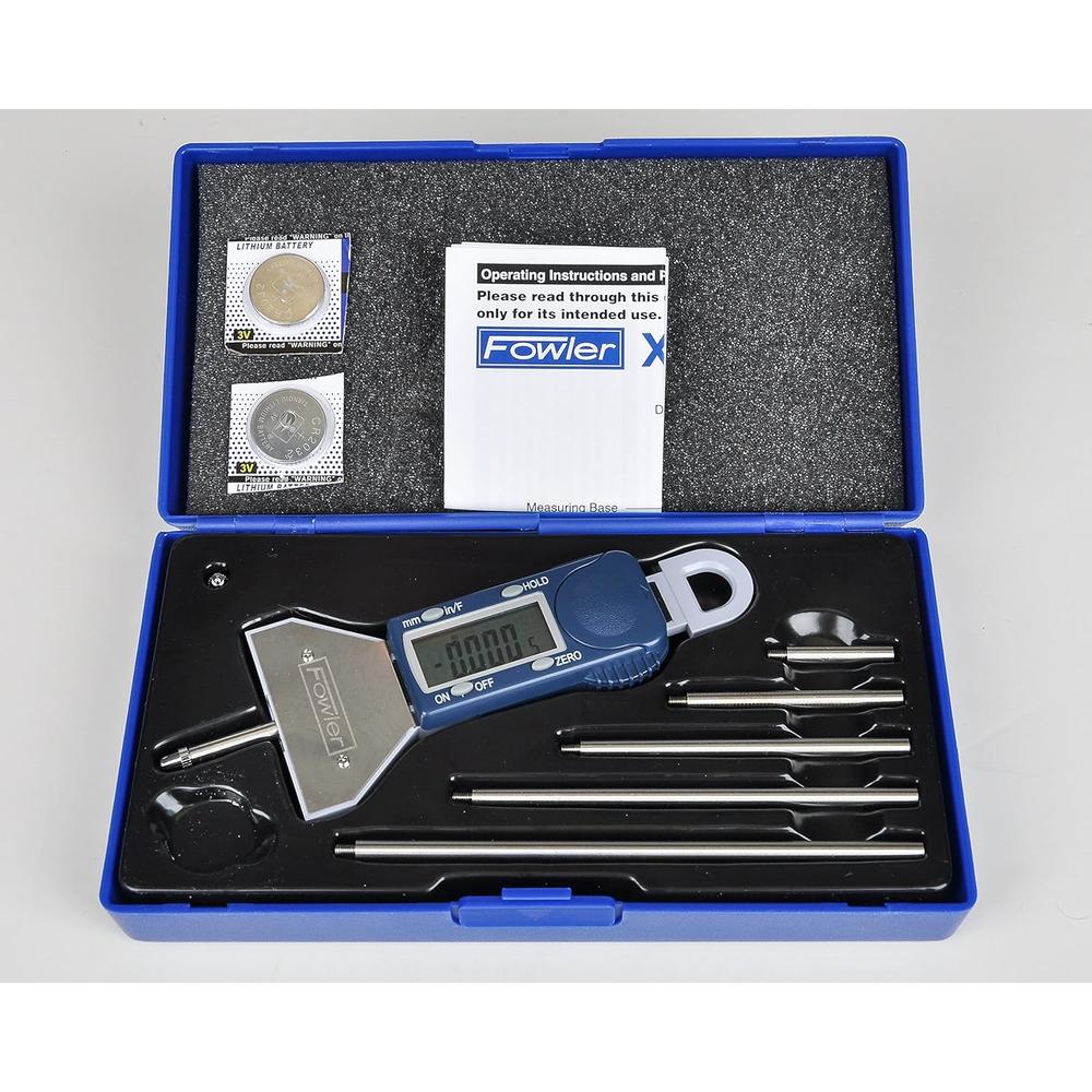 Fowler Full Warranty Xtra-Value Depth Gauge, 54-225-555-0, 0-16" Measuring Range, Inch Metric Fractions