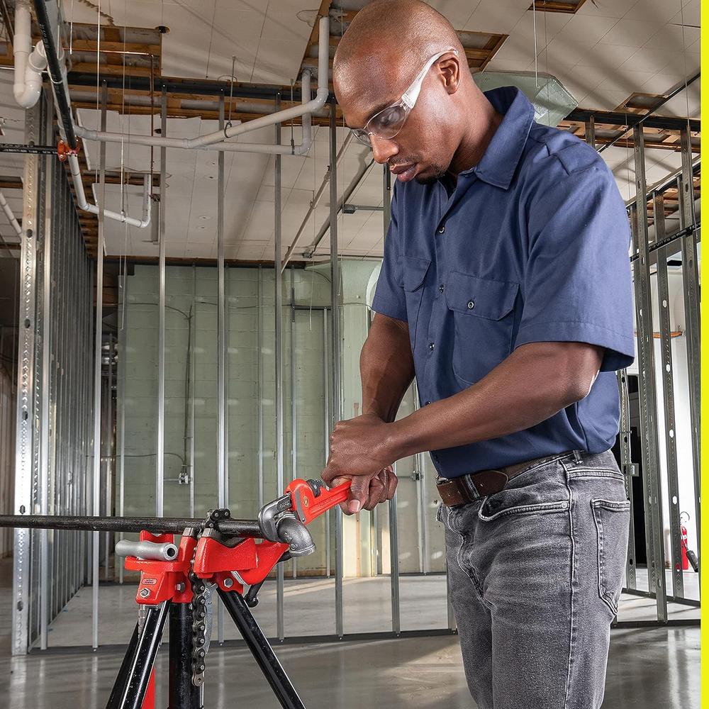 RIDGID 31010 Model 10 Heavy-Duty Straight Pipe Wrench, 10-inch Plumbing Wrench