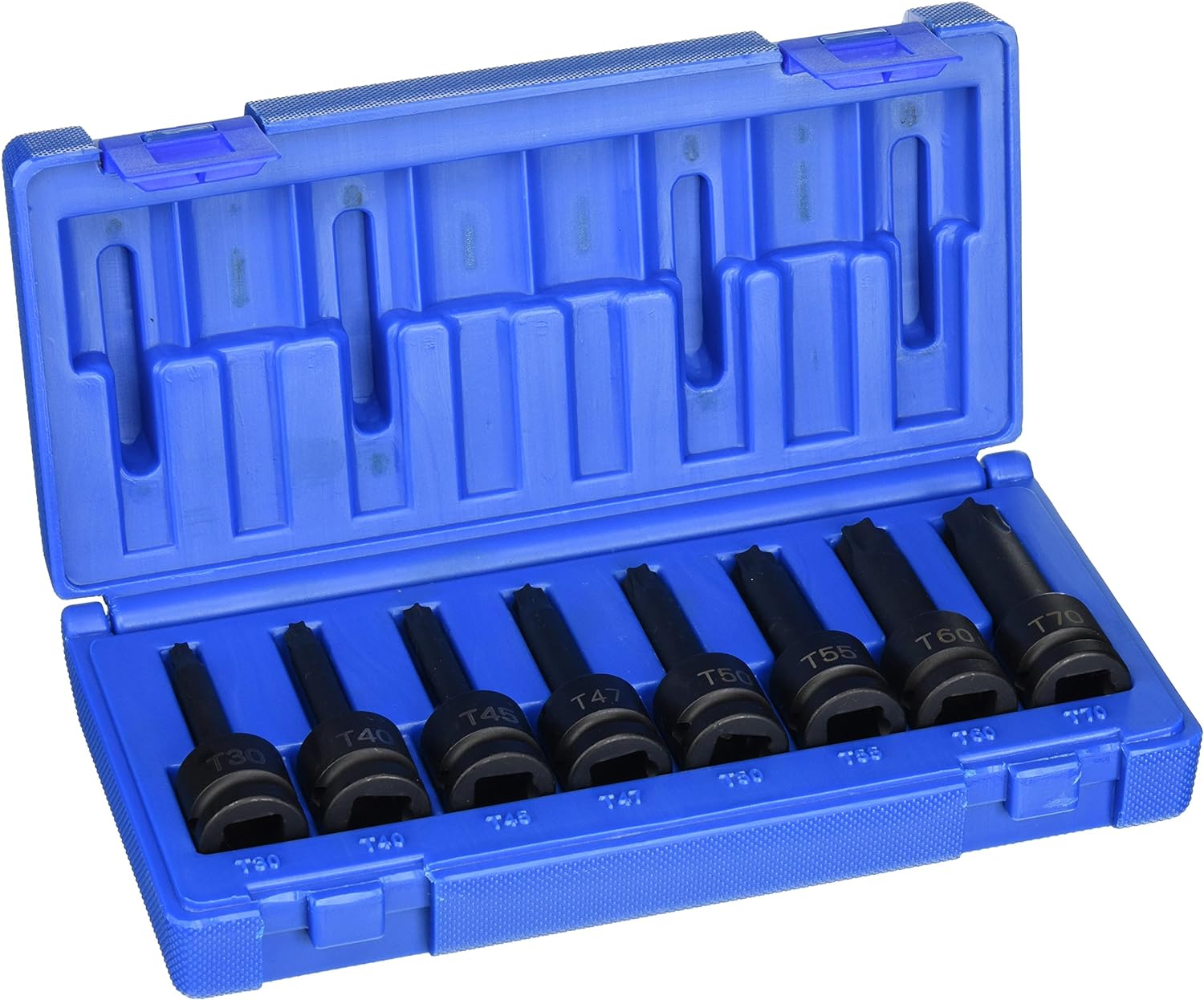 Grey Pneumatic 1300T 1/2" Drive 8 Piece Internal Star Impact Driver Set