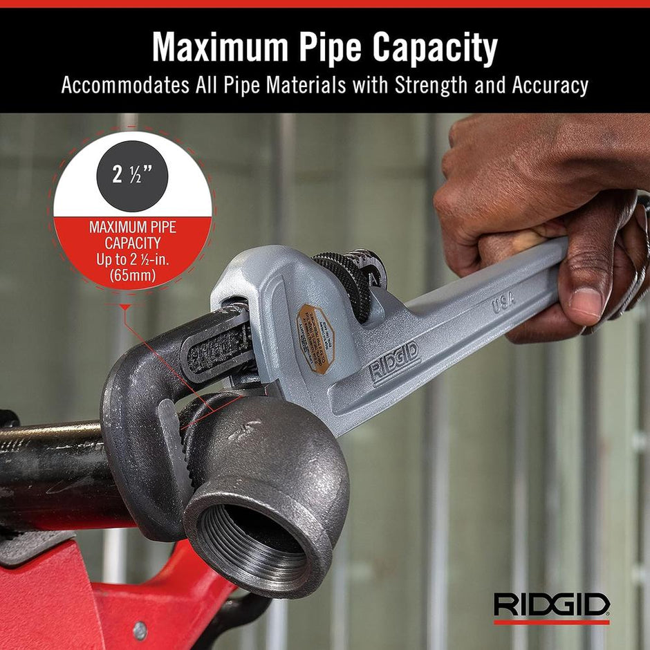Ridgid 31100 Model 818 Aluminum Straight Pipe Wrench, 18