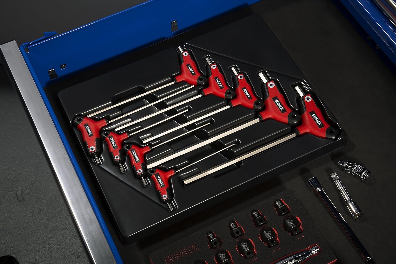 Sunex Tools 9859 9 Pc. T-Handle, SAE Hex Key Set