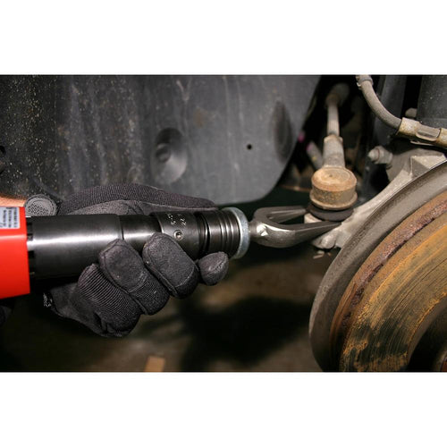 Ajax Tool Works A903-3/4 Fork Chisel in use on automotive suspension component