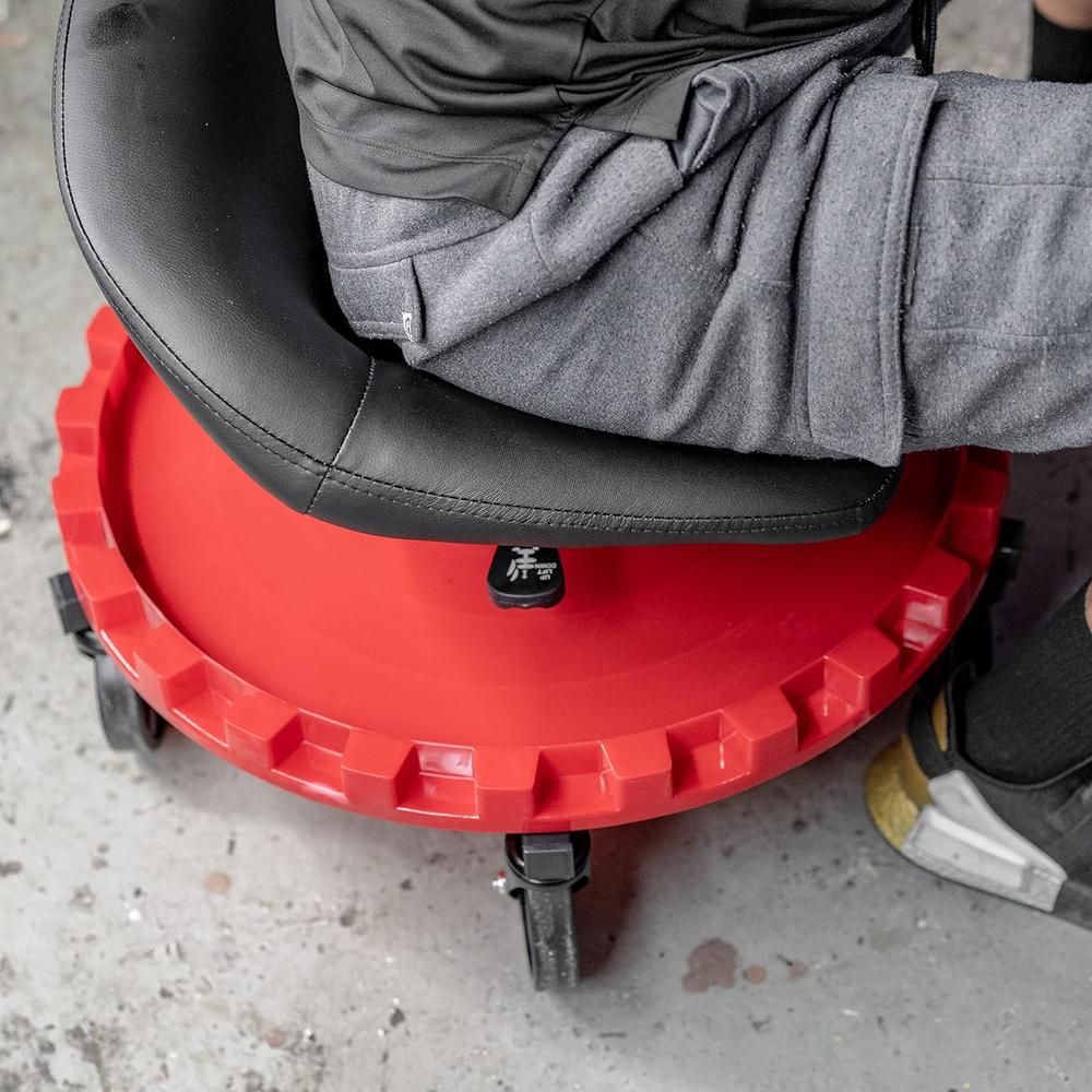 Traxion 2-230 Monster Seat II Mobile Rolling Gear Seat W/All-Terrain 5" Casters