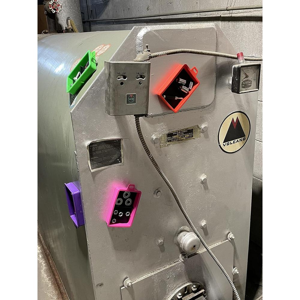 Gripty MT206 SILICONE DIVIDED MAGNETIC PARTS TRAY, SET OF 3, INCLUDES (2) GREEN & (1) RED, 5" X 3.5" X 1"